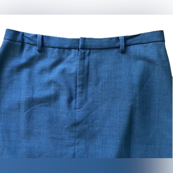 Vintage Y2K Gap Blue Wool Blend Maxi Skirt 8 Stretch 90s Dark Academia - Picture 3 of 6